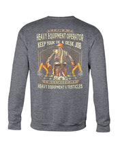 Load image into Gallery viewer, Heavy Equipment Operator Black T-Shirt Sweatshirt