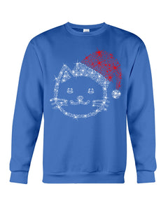 Cute Cat Face Christmas Gift For Cat Lovers T-Shirt Sweatshirt