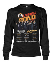 Load image into Gallery viewer, James Bond Anniversary Autograph 1962-2020 T-Shirt Unisex Long Sleeve
