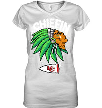 Load image into Gallery viewer, Chiefin Kansas City Chiefs Gift For Fans T-Shirt Ladies V-Neck