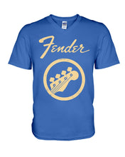 Load image into Gallery viewer, Guitar Lovers Fender Black T-Shirt Guys V-Neck