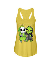 Load image into Gallery viewer, Cute Little Jack Skellington Grinch Best Friend Christmas Gift Shirt Ladies Flowy Tank