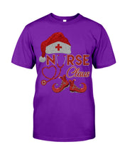 Load image into Gallery viewer, Merry Christmas Nurse Claus Black T-Shirt Guys Tee