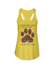 Load image into Gallery viewer, A Woman Cannot Survive On Books Alone T-Shirt Ladies Flowy Tank