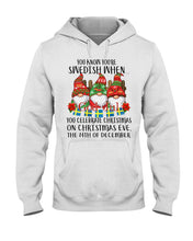 Load image into Gallery viewer, Swedish Christmas Gnome Cute Gift Tee Hoodie