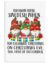 Load image into Gallery viewer, Swedish Christmas Gnome Cute Gift Tee Vertical Poster