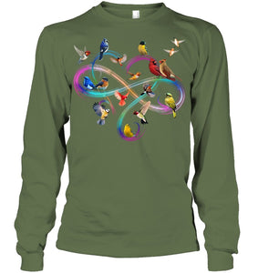 Bird Colorful Infinity Sign Unisex Long Sleeve