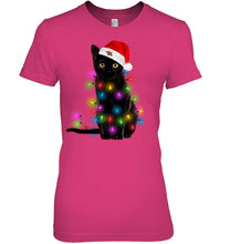 Load image into Gallery viewer, Cat Merry And Bright New Ladies Tee