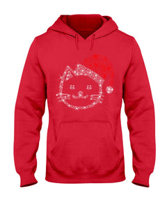 Cute Cat Face Christmas Gift For Cat Lovers T-Shirt Hoodie