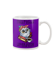 Load image into Gallery viewer, Cute Owl Read Books And Drink Coffee Funny T-Shirt Mug