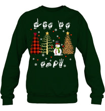 Load image into Gallery viewer, Let It Snow Christmas Snowman Asl Gift Tee Sweatshirt