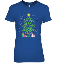 Load image into Gallery viewer, Cute Dog Paws Christmas Tree Shirt Ladies Tee
