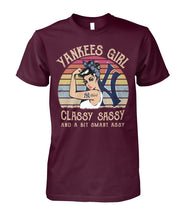 Load image into Gallery viewer, Yankees Girl Classy Sassy Funny Gift T-Shirt Guys Tee