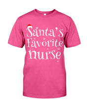Load image into Gallery viewer, Santa's Favorite Nurse Guys Tee