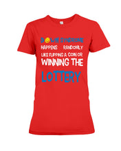 Load image into Gallery viewer, Down Syndrome Lottery Black T-Shirt Gift Ladies Tee