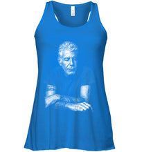 Load image into Gallery viewer, Anthony Bourdain Gift For Fans Black T-Shirt Ladies Flowy Tank