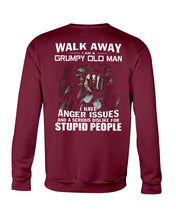 Load image into Gallery viewer, Grumpy Old Man Anger Issue For Stupid People Black T-Shirt Sweatshirt
