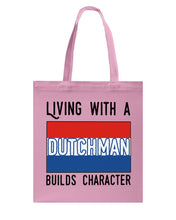 Load image into Gallery viewer, Dutch Man Builds Character Quote Trending Gift Basketweave Tote Bag