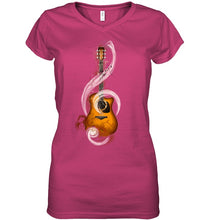 Load image into Gallery viewer, Guitar Note Ladies V-Neck