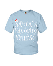 Load image into Gallery viewer, Santa's Favorite Nurse Youth Tee