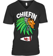 Load image into Gallery viewer, Chiefin Kansas City Chiefs Gift For Fans T-Shirt Guys V-Neck