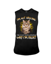 Load image into Gallery viewer, Cat Lovers T-Shirt Not Arguing Just Explaining Unisex Long Sleeve