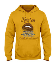 Load image into Gallery viewer, Kristen A Mouth She Can&#39;t Control Quote Name T-Shirt Hoodie