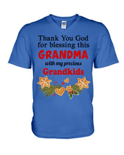 Load image into Gallery viewer, Blessing My Grandma Christmas Gift For Family Guys V-Neck