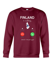 Load image into Gallery viewer, Finland Is Calling Funny Elf Christmas T-Shirt Sweatshirt