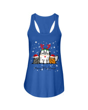 Load image into Gallery viewer, Merry Fluffmas Cute Cats Gift For Cat Lovers Ladies Flowy Tank