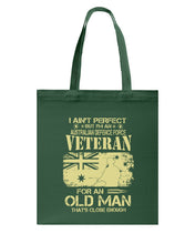 Load image into Gallery viewer, Veteran Australian Defence Force Gift For Grandpa Family Tee Basketweave Tote Bag