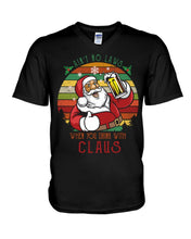 Load image into Gallery viewer, Santa Claus Beer Gift For Christmas Black T-Shirt Guys V-Neck