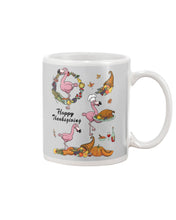 Load image into Gallery viewer, Flamingo Happy Thanksgiving Mug