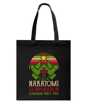 Load image into Gallery viewer, Christmas Nakatomi Corporation 1988 T-Shirt Basketweave Tote Bag