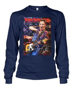 Bruce Springteen Gift For Guitar Fans Black T-Shirt Unisex Long Sleeve