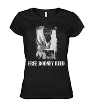 Load image into Gallery viewer, Free Rodney Reed Raise Your Voice 5 Ladies V-Neck