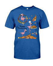Load image into Gallery viewer, Flamingo Happy Thanksgiving Guys Tee