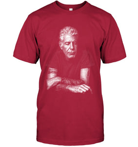 Anthony Bourdain Gift For Fans Black T-Shirt Guys Tee