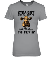 Load image into Gallery viewer, But Heifer I Am Trying For Cow Lovers Shirt Ladies Tee