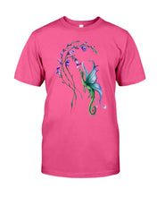 Load image into Gallery viewer, Dragon With Butterfly Wings Dragon Flowers Guys Tee