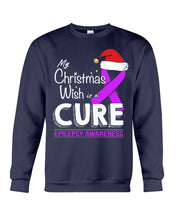 Load image into Gallery viewer, Epilepsy Awareness - My Christmas Wish Is A Cure Sweatshirt