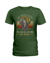 Load image into Gallery viewer, Elephant Be Kind Trending Quote Vintage T-Shirt Ladies Tee