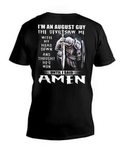 Load image into Gallery viewer, August Guy Amen Birthday Gift For Christian Guys V-Neck