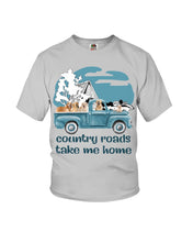 Load image into Gallery viewer, Country Road Golden Retriever Youth Tee