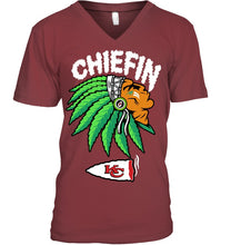 Load image into Gallery viewer, Chiefin Kansas City Chiefs Gift For Fans T-Shirt Guys V-Neck