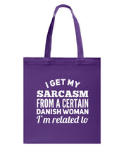 Load image into Gallery viewer, Danish Sarcasm Inherited Women Basketweave Tote Bag