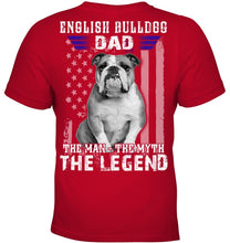 Load image into Gallery viewer, English Bulldog  - The Man - The Myth - The Legend Black T-Shirt Youth Tee