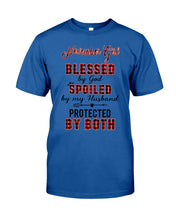 Load image into Gallery viewer, November Girl Blessed By Girl Spoiled By Husband Quote T-Shirt Guys Tee