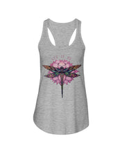 Load image into Gallery viewer, Let It Be Dragonfly Lotus Ladies Flowy Tank