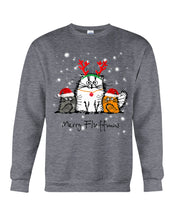 Load image into Gallery viewer, Merry Fluffmas Cute Cats Gift For Cat Lovers Sweatshirt